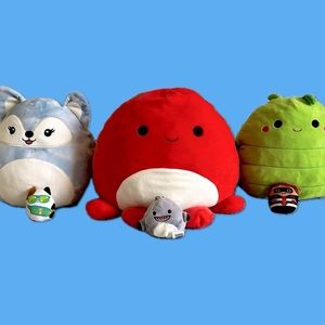 🐙🐛🦊6 Count Squishmallow Bundle🦊🐛🐙